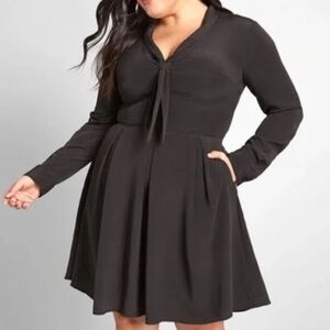 EUC ModCloth Pleasant Confidence Tie Neck Dress Size 16